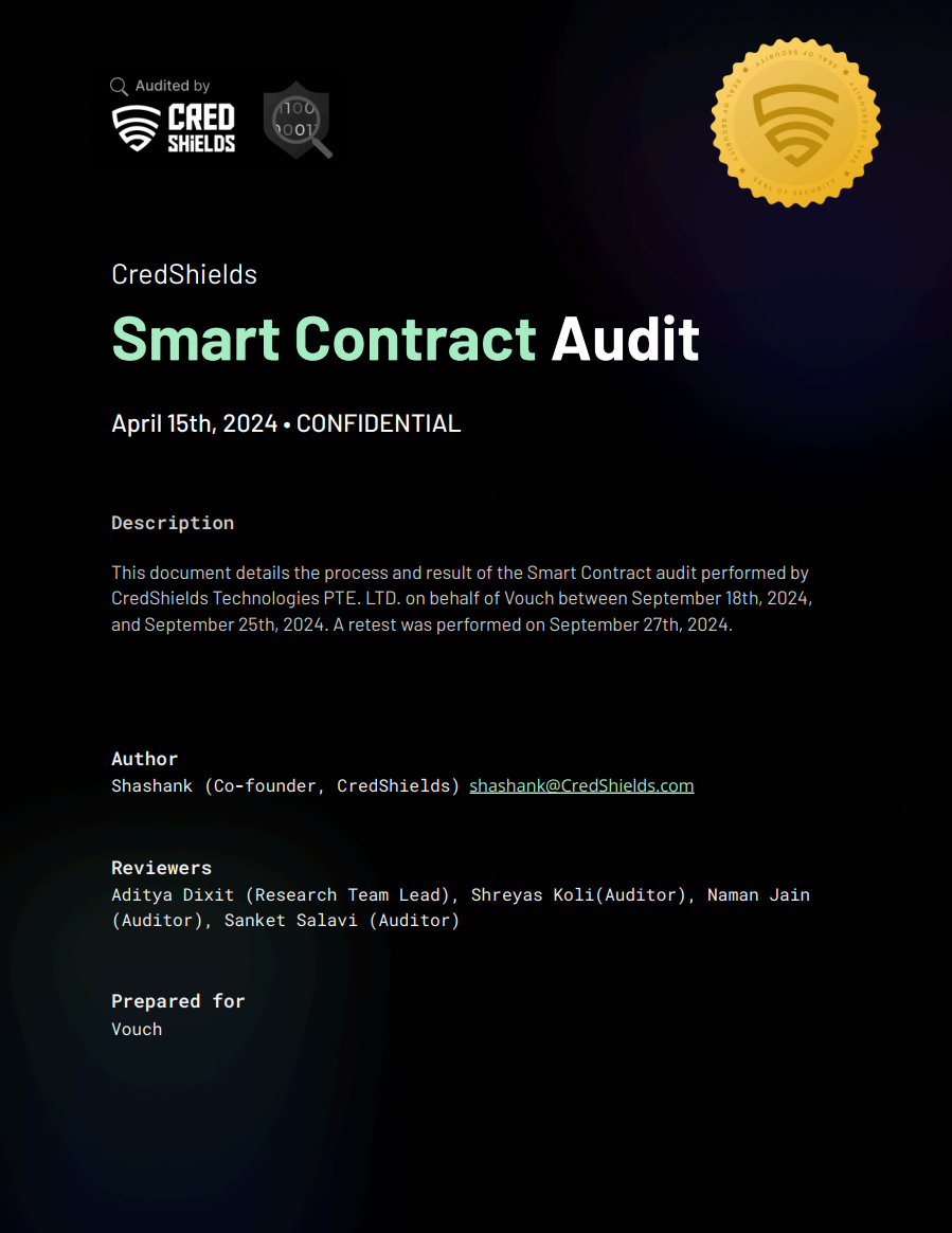 Vouch Contracts Audit Report: Sep 2024